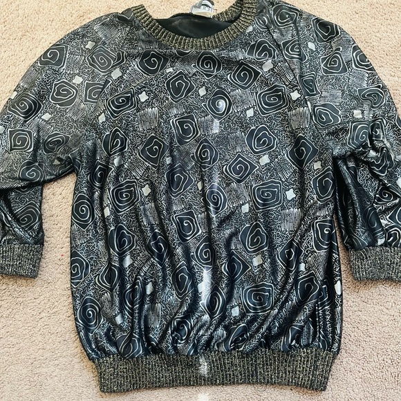 Vintage quarter sleeve sparkly blouse - Picture 1 of 4